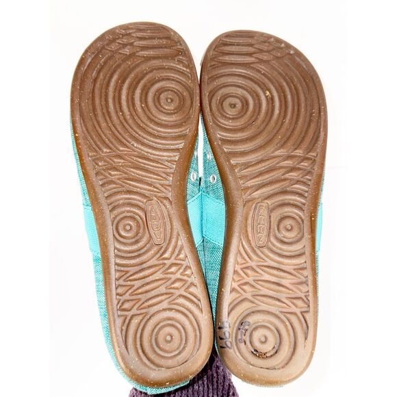 Keen Sienna Mary Jane Canvas Shoes Turquoise Slip On Sporty Casual Comfort Sz 9 - Picture 6 of 16
